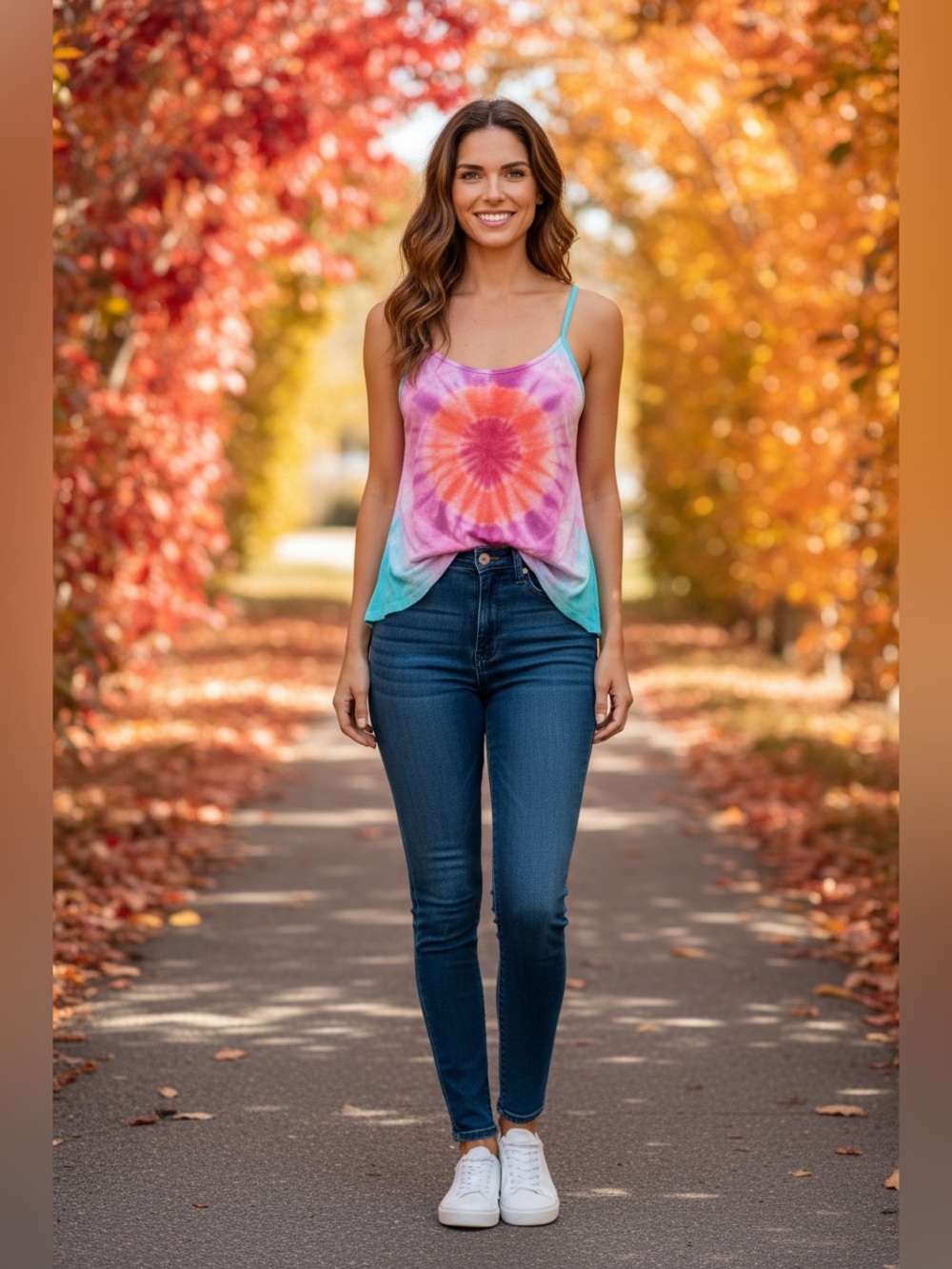 Old Navy Pink and blue Tie-Dye Spaghetti Strap Camisole ~ handmade!